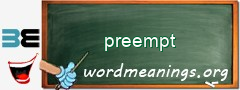 WordMeaning blackboard for preempt